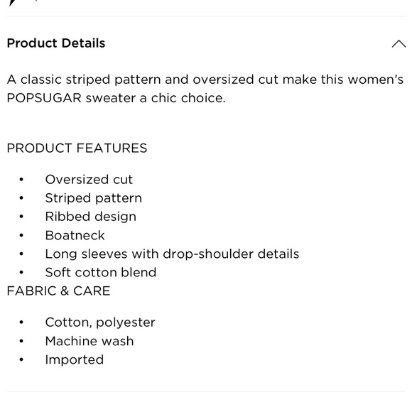 POPSUGAR Classic Striped Sweater - Picture 3 of 3